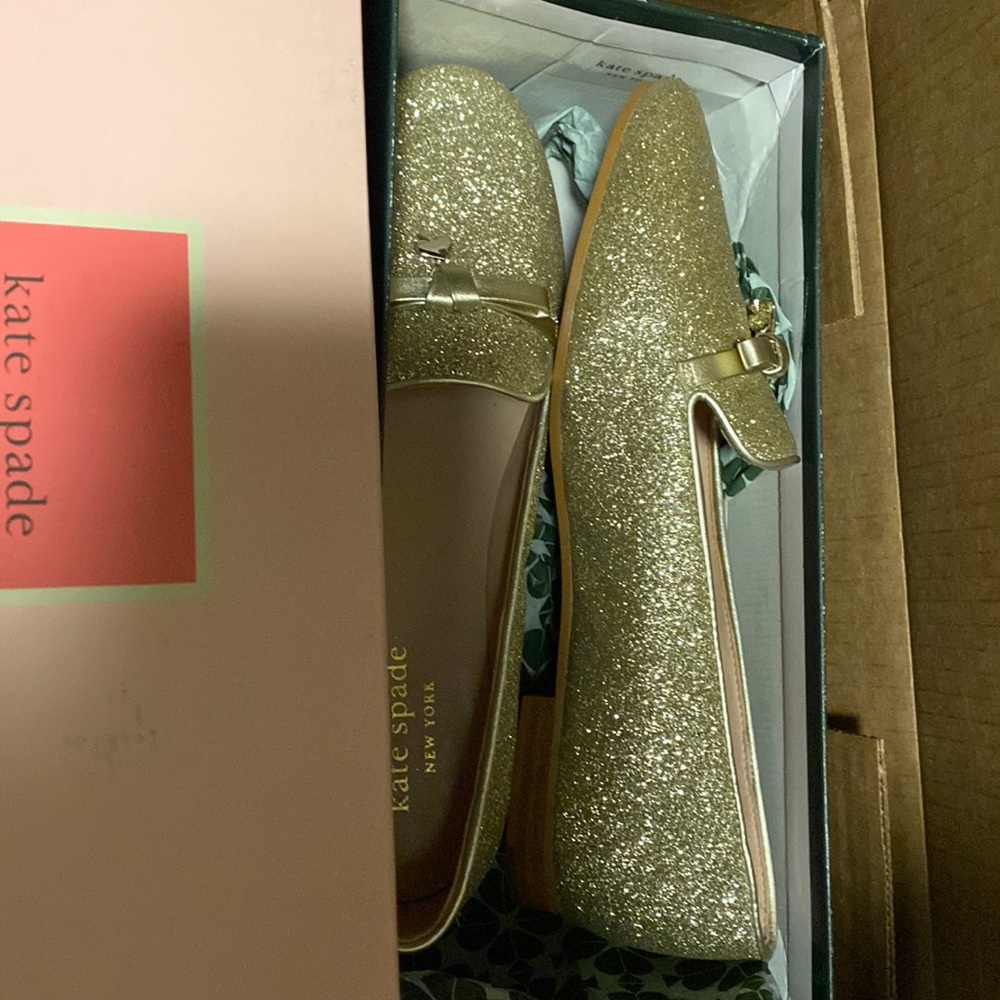（pristine-only tried once）Kate Spade New York Georgia Glitter Loafer Size 7.5